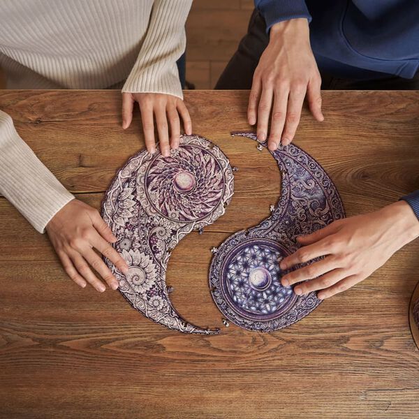 UNIDRAGON Lesena sestavljanka 350-delna Overarching Opposites 33x33 cm