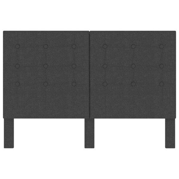 vidaXL Posteljno vzglavje temno sivo blago 140x200 cm