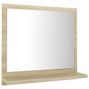 vidaXL Kopalni&scaron;ko ogledalo sonoma hrast 40x10,5x37 cm iverna plo&scaron;ča