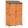 vidaXL Vrtno skladi&scaron;če s streho Rjava 106 x 56 x 176,5 cm Trdna smreka