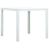 vidaXL Klubska mizica bela 78x78x74 cm HDPE videz lesa