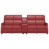 vidaXL Masažni štirised vinsko rdeče umetno usnje