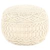 vidaXL Ročno izdelan tabure makrame 45x30 cm bombaž