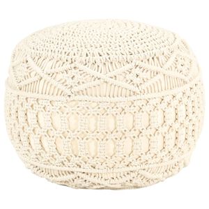 vidaXL Ročno izdelan tabure makrame 45x30 cm bombaž