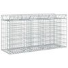 vidaXL Gabionska dvignjena postelja 150 x 50 x 80 cm Pocinkano jeklo