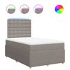 vidaXL Box spring postelja z vzmetnico taupe 120x190 cm blago