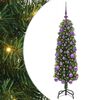 vidaXL Umestno božično drevo Zelena 120 cm PVC in Jeklo in Plastika