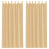vidaXL Voile zavese z zankami 2 kosa Sand 140x245 cm
