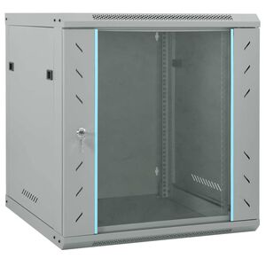vidaXL Omara za omrežje s shranjevanjem Siva 60 x 45 x 65 cm Jeklo