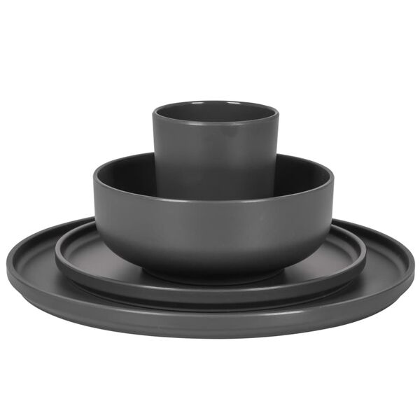 Bo-Camp Jedilni servis 16 delni Patom melamin antraciten