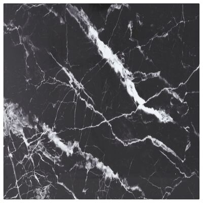 vidaXL Mizna plošča črna 60x60 cm 6 mm kaljeno steklo z marmorjem