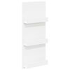vidaXL Regal za revije s polico Bela 43 x 11 x 102 cm Inženirski les
