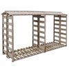 vidaXL Lopa za shranjevanje drv 300x90x176 cm impregnirana borovina