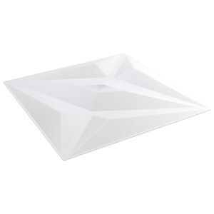 vidaXL Stenske plo&scaron;če 12 kos 50 x 50 cm Bel Zvezda XPS Pena