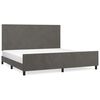 vidaXL Posteljni okvir brez vzmetnice temno siv 200x200 cm žamet