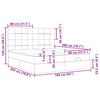 vidaXL Otomanski posteljni okvir z vzmetnicami siv 160x200 cm žamet