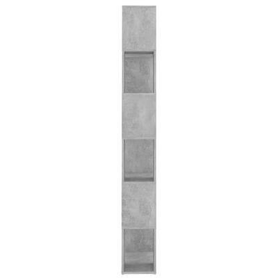 vidaXL Knjižna omara za razdelitev prostora betonsko siva 60x24x186 cm