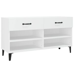 vidaXL Omarica za čevlje bela 102x35x55 cm inženirski les
