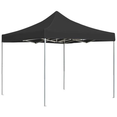 vidaXL Profesionalni šotor za zabave aluminij 3x3 m antracit