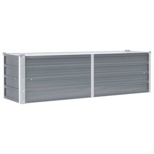 vidaXL Visoka greda iz pocinkanega jekla 160x40x45 cm sive barve
