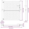 vidaXL Vrtna vrata 100x100 cm odporna jeklena križna oblika