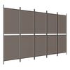 vidaXL Paravan 5-delni antraciten 250x180 cm blago
