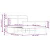 vidaXL Posteljni okvir brez vzmetnice 135x190 cm sonoma hrast inž. les