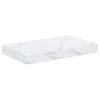 vidaXL Stenska polica Montaža za steno Beli marmor 40 x 23,5 x 3,8 cm