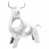 vidaXL Skulptura bika srebrna 22 x 9,5 x 34 cm Aluminij