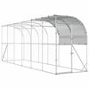 vidaXL Koko&scaron;njak ob steni Srebrna 600 x 100 x 215 cm Pocinkano jeklo