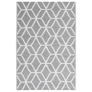vidaXL Zunanja preproga ARAKIL siva 140x200 cm PP