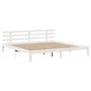 vidaXL Posteljni okvir z vzglavjem brez vzmetnice bel 180x200 cm