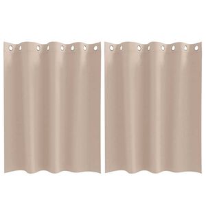 vidaXL Zavese za zatemnitev z obroči 2 pcs Taupe 140 x 140 cm