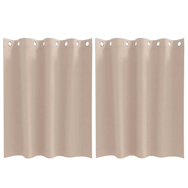 vidaXL Zavese za zatemnitev z obroči 2 pcs Taupe 140 x 140 cm