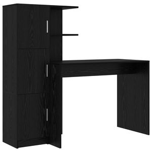 vidaXL Miza Črna Orehovina 133,5 x 50 x 124 cm 2 kos