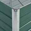 vidaXL Visoka greda iz pocinkanega jekla 320x80x45 cm zelene barve