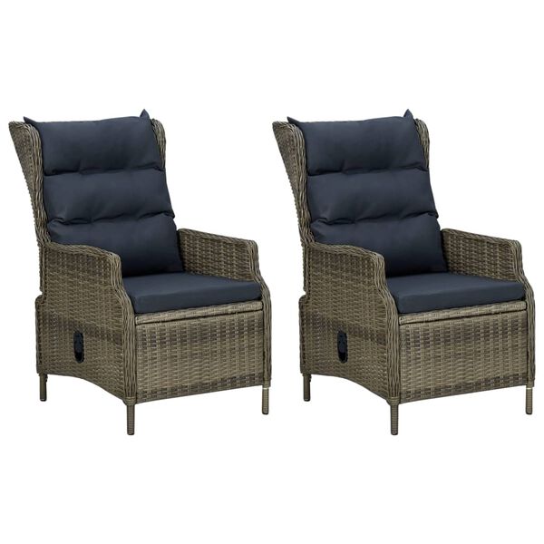 vidaXL Vrtna jedilna garnitura 7-delna rjava