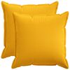 vidaXL Blazina 2 kos HOUTEN Svetlo rumena 80 x 80 cm Lažni lanu