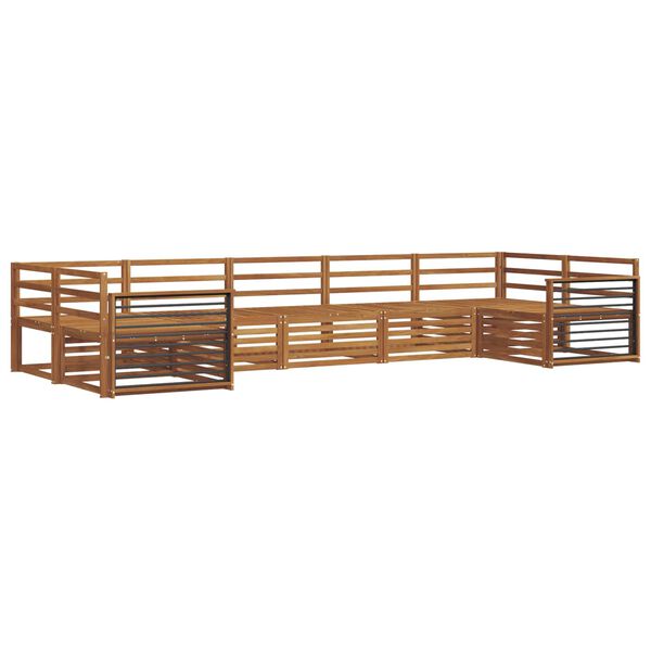vidaXL Sedežne garniture 7 pcs Naravna Masiven les akacije