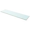 vidaXL Polica Prosojno Steklo 100x25 cm