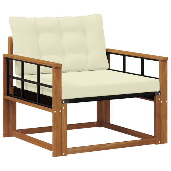 vidaXL Zunanja garnitura za sedenje Masivno akacijevo les in Textilene