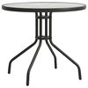 vidaXL Bistro miza antracitna &Oslash;80x71 cm jeklo