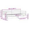 vidaXL Dnevna postelja s predali bela 90x200 cm trdna borovina