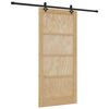 vidaXL Drsna vrata ORKDAL 93 x 202 cm Inženirski les Naravna in črna
