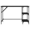 vidaXL Pisalna miza črna 120x50x75 cm kovina in inženirski les