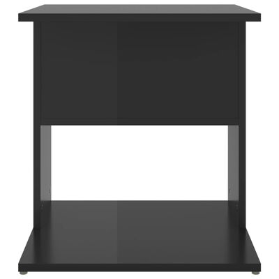 vidaXL Stranska mizica visok sijaj črna 45x45x48 cm iverna plošča