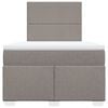 vidaXL Box spring postelja z vzmetnico taupe 120x200 cm blago