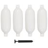 vidaXL Odbijač za čoln 4 kosi bela 58,5x16,5 cm PVC