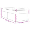 vidaXL Box spring postelja z vzmetnico temno rjava 100x200 cm blago