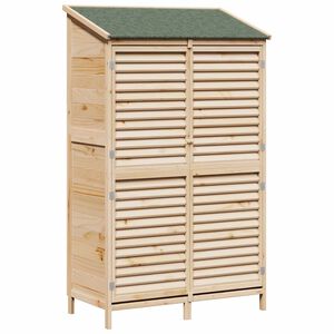vidaXL Vrtno skladi&scaron;če Naravna 106 x 56 x 176,5 cm Trdna smreka